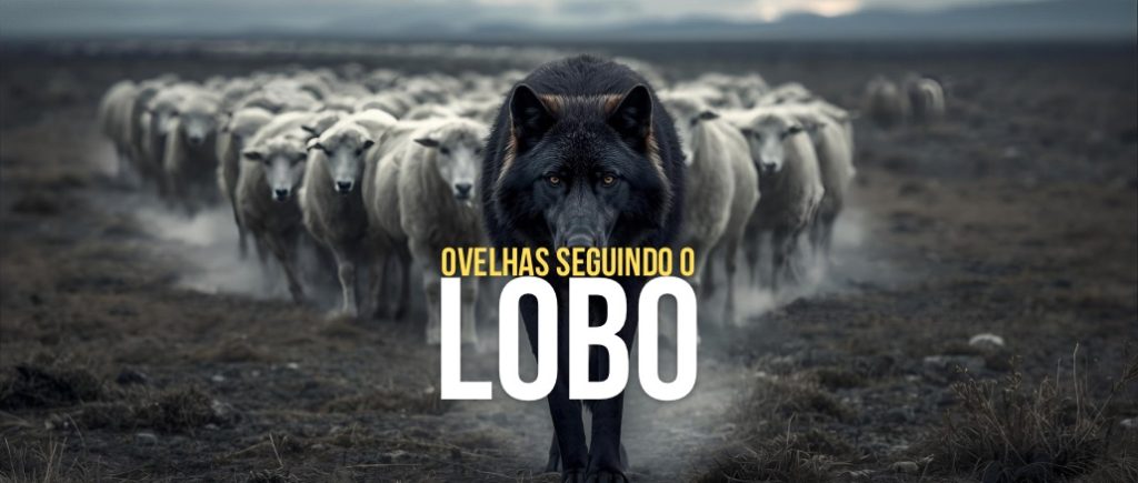 ovelhas seguindo o lobo