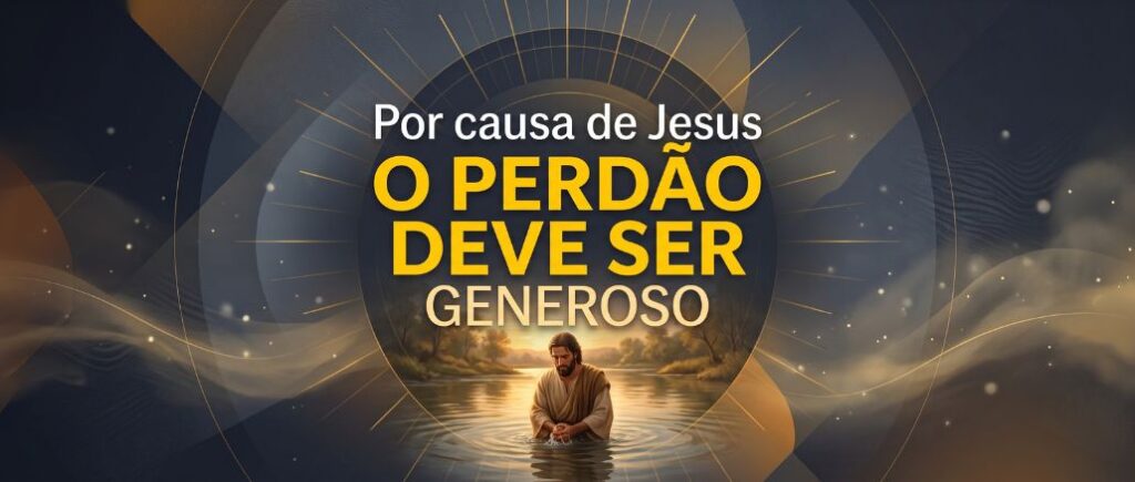 POR CAUSA DE JESUS O PERDÃO DEVE SER GENEROSO